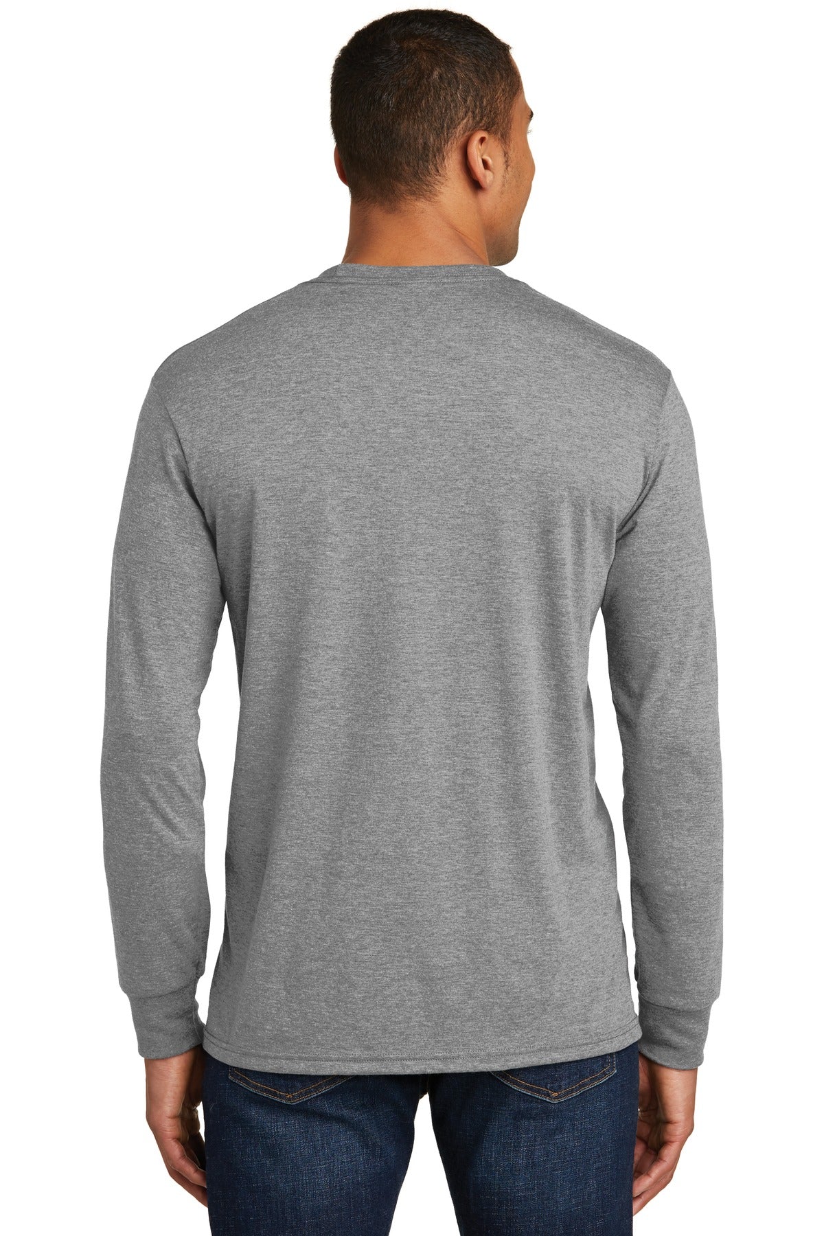 District Perfect Tri Long Sleeve Tee. DM132 Mens Apparel Shirts & Tops