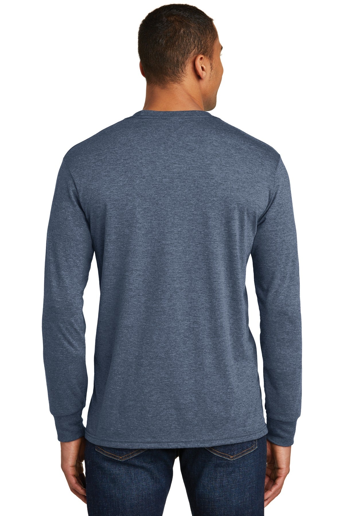 District Perfect Tri Long Sleeve Tee. DM132 Mens Apparel Shirts & Tops