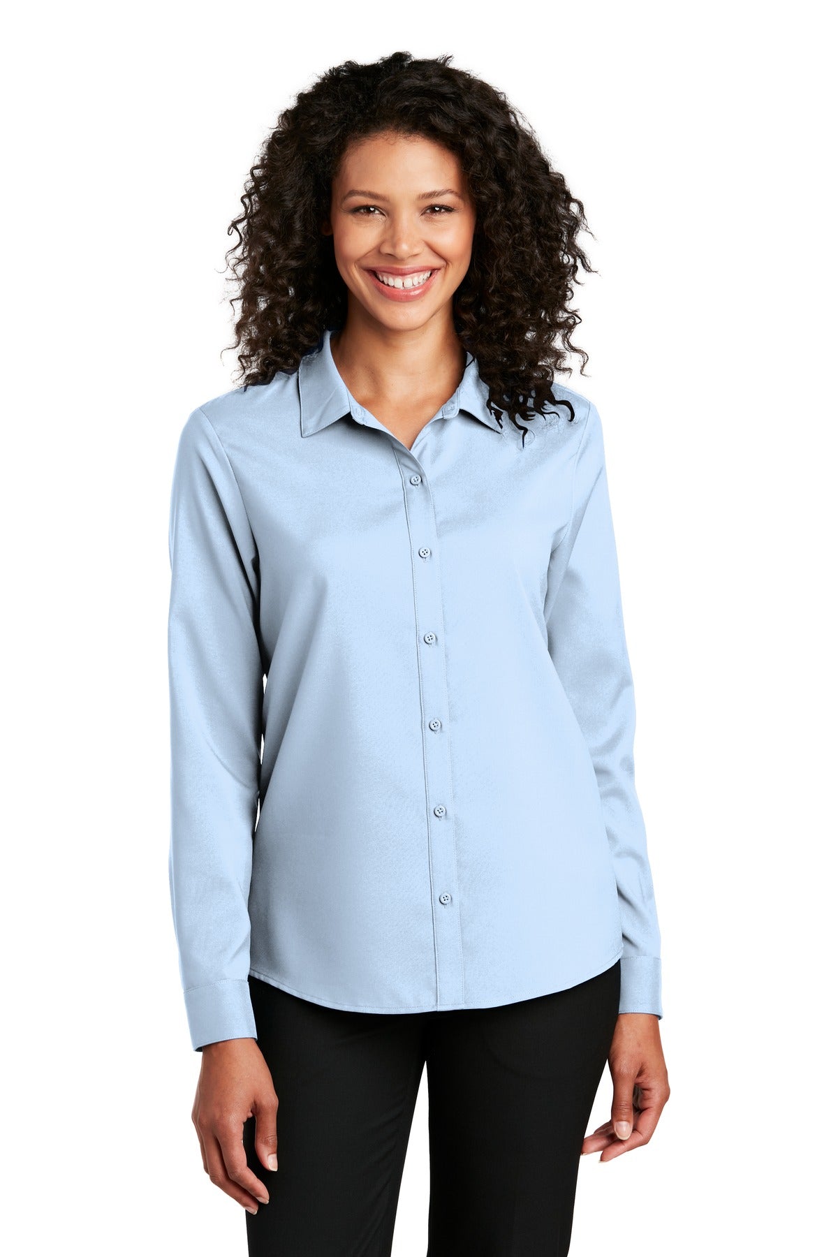 Port Authority Ladies Long Sleeve Performance Staff Shirt LW401 Womens Apparel Shirts & Tops