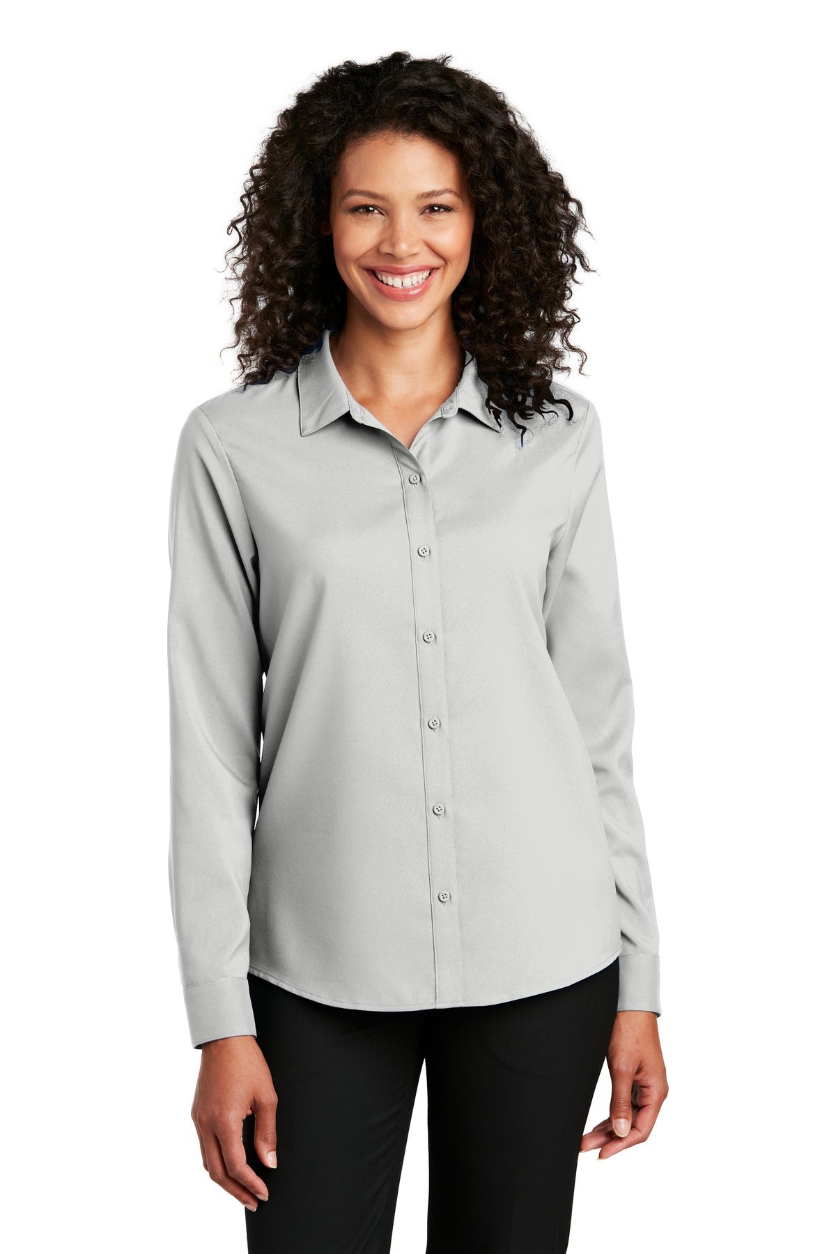 Port Authority Ladies Long Sleeve Performance Staff Shirt LW401 Womens Apparel Shirts & Tops