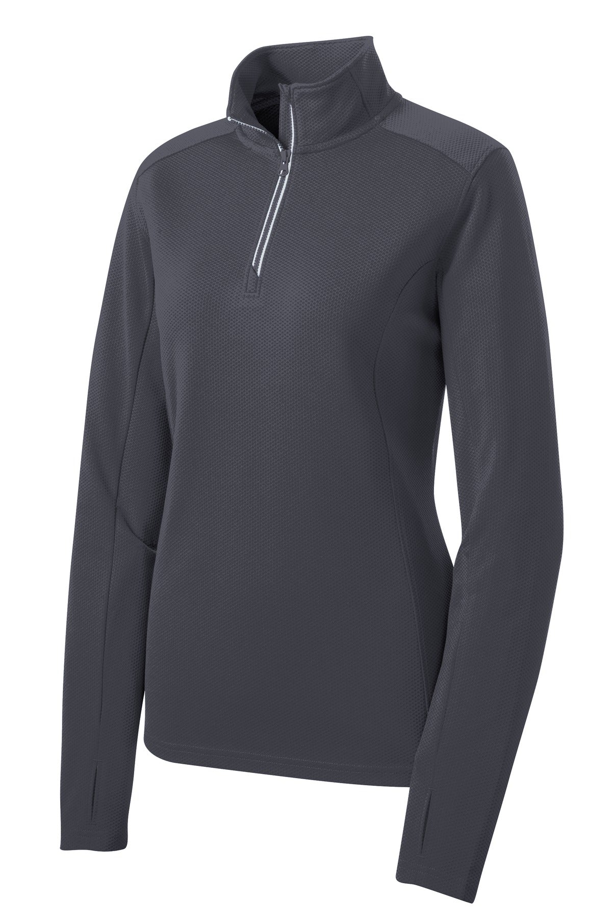 Sport-Tek Women's Sport-Wick Textured 1/4-Zip Pullover LST860 Womens Apparel Sweatshirts & Fleece
