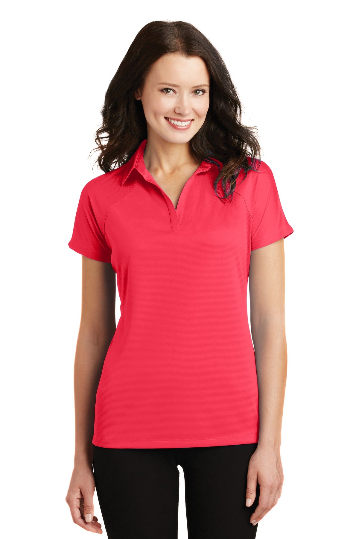 Port Authority Ladies Crossover Raglan Polo. L575 Womens Apparel Shirts & Tops