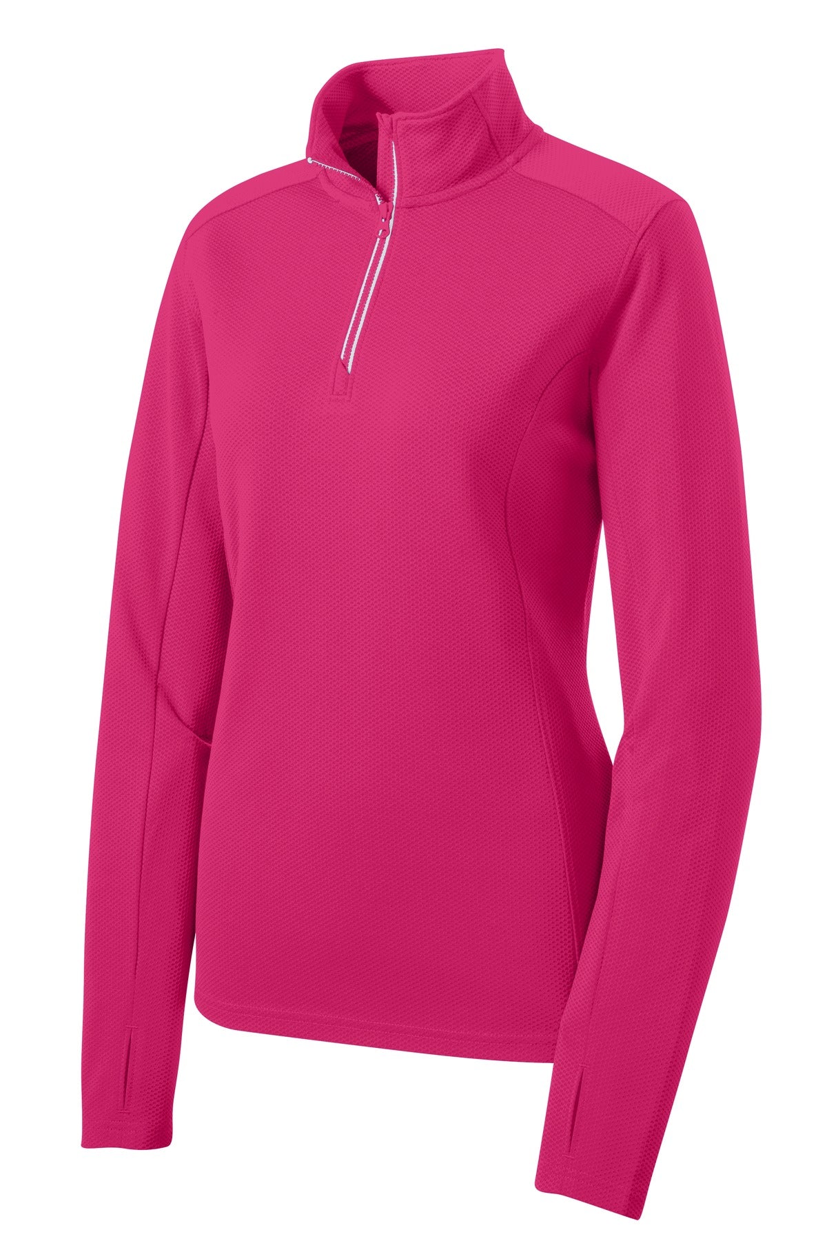 Sport-Tek Women's Sport-Wick Textured 1/4-Zip Pullover LST860 Womens Apparel Sweatshirts & Fleece