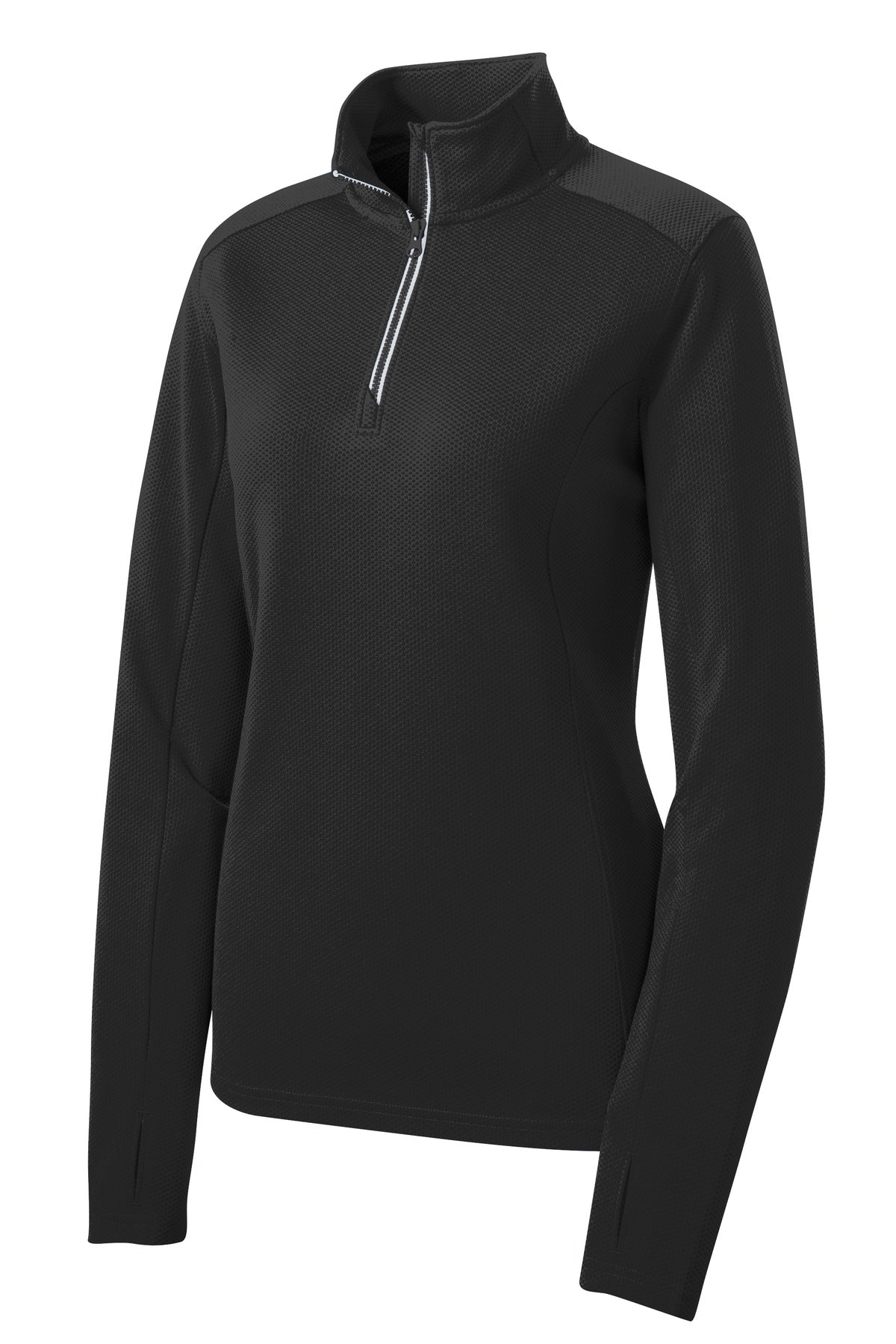 Sport-Tek Women's Sport-Wick Textured 1/4-Zip Pullover LST860 Womens Apparel Sweatshirts & Fleece