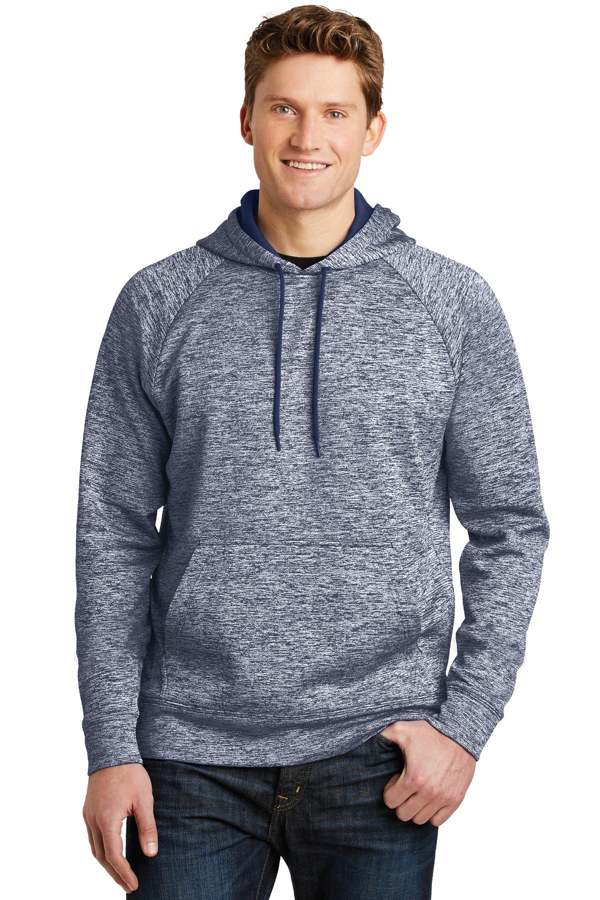 Sport-Tek Men's PosiCharge Electric Heather Fleece Hooded Pullover Mens Apparel Sweatshirts & Fleece