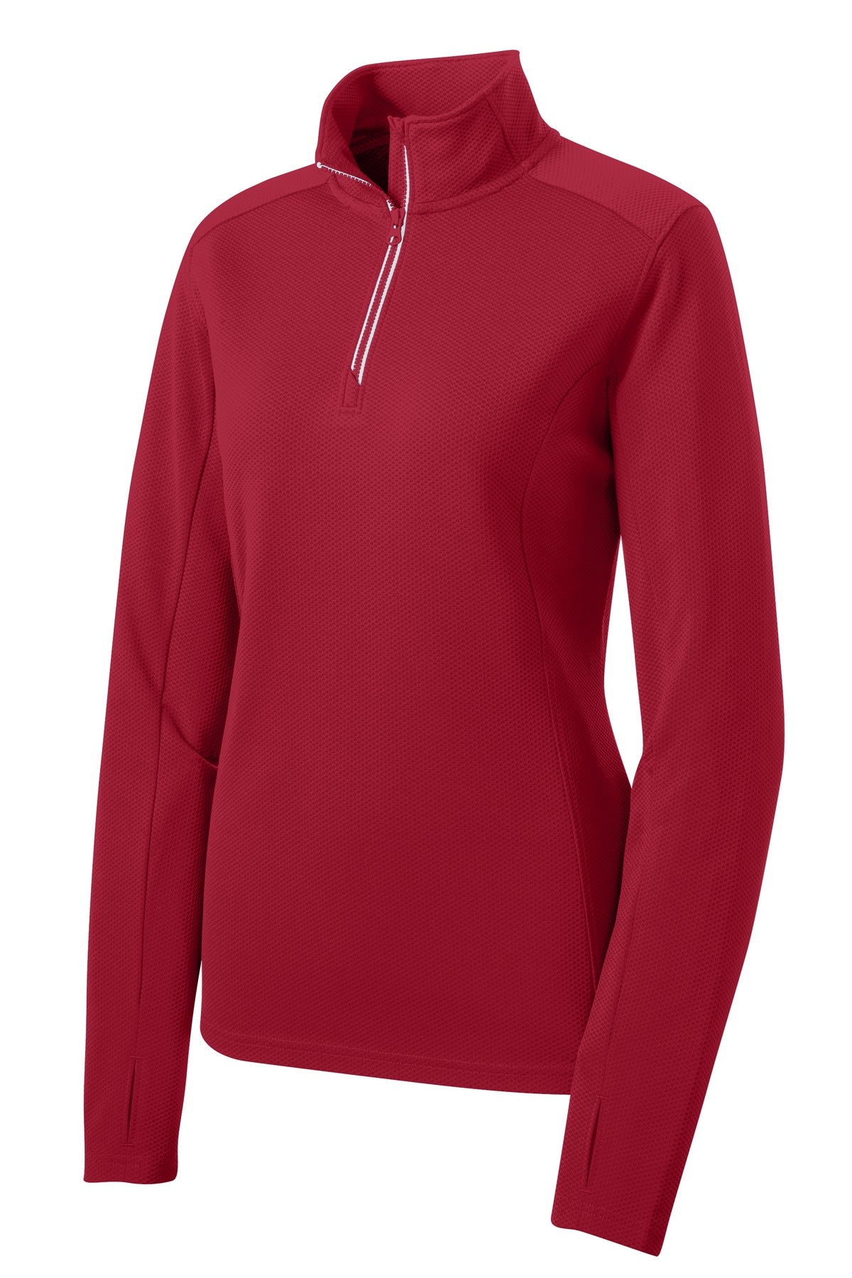 Sport-Tek Women's Sport-Wick Textured 1/4-Zip Pullover LST860 Womens Apparel Sweatshirts & Fleece