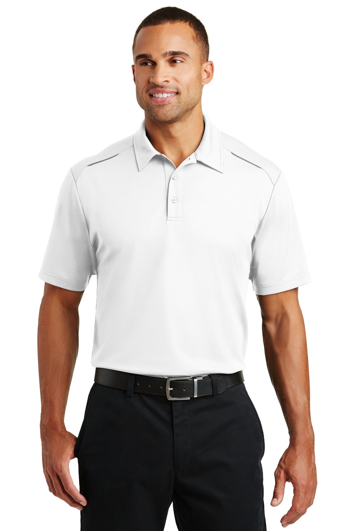 Port Authority Men's Pinpoint Mesh Polo. K580 Mens Apparel Shirts & Tops