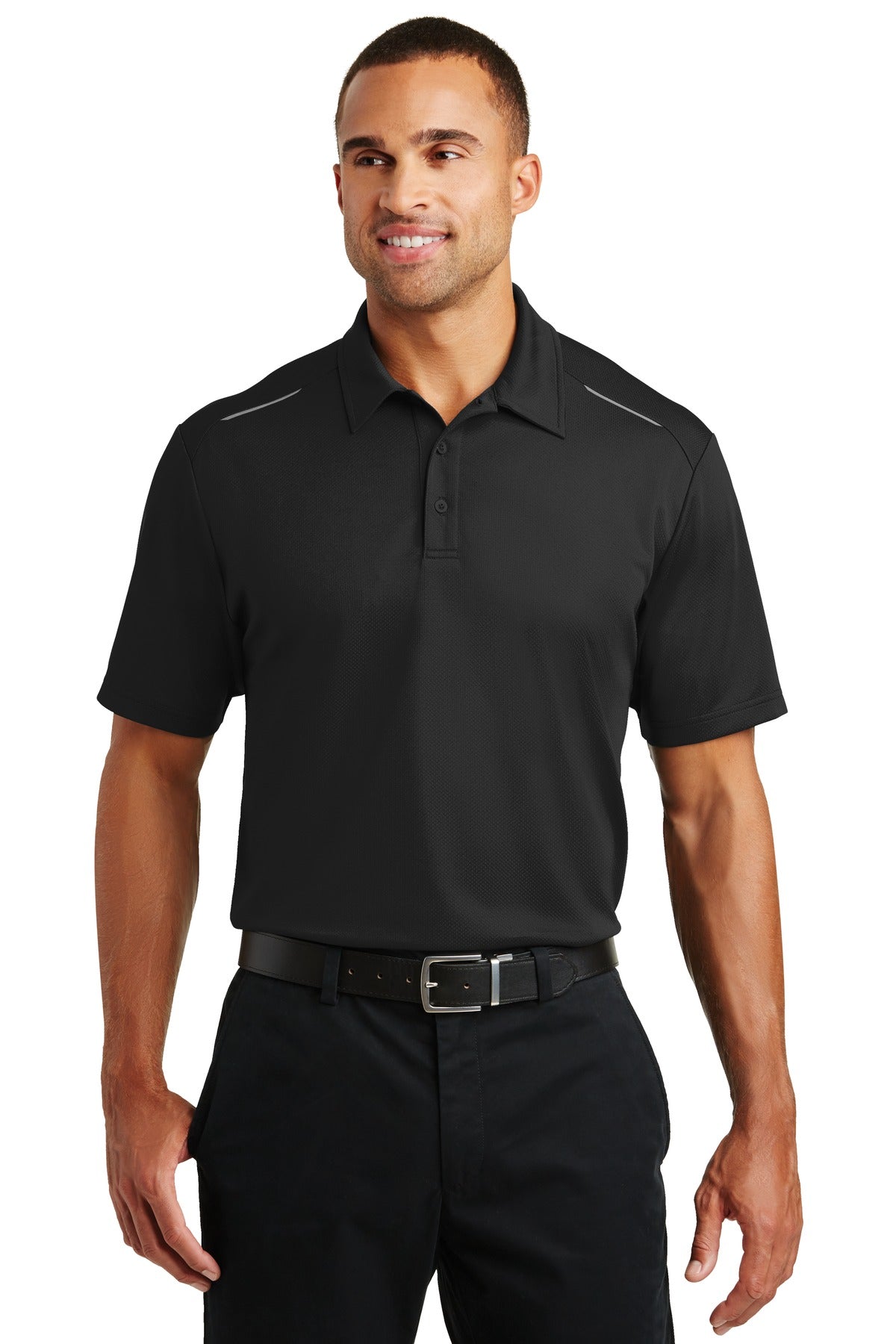 Port Authority Men's Pinpoint Mesh Polo. K580 Mens Apparel Shirts & Tops