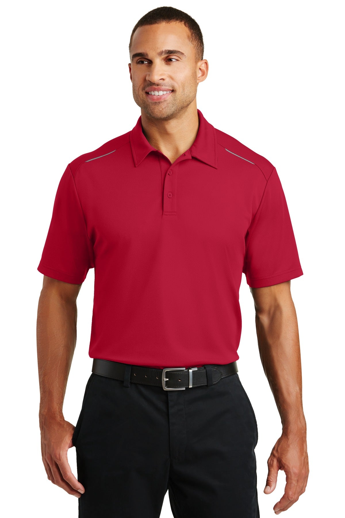 Port Authority Men's Pinpoint Mesh Polo. K580 Mens Apparel Shirts & Tops