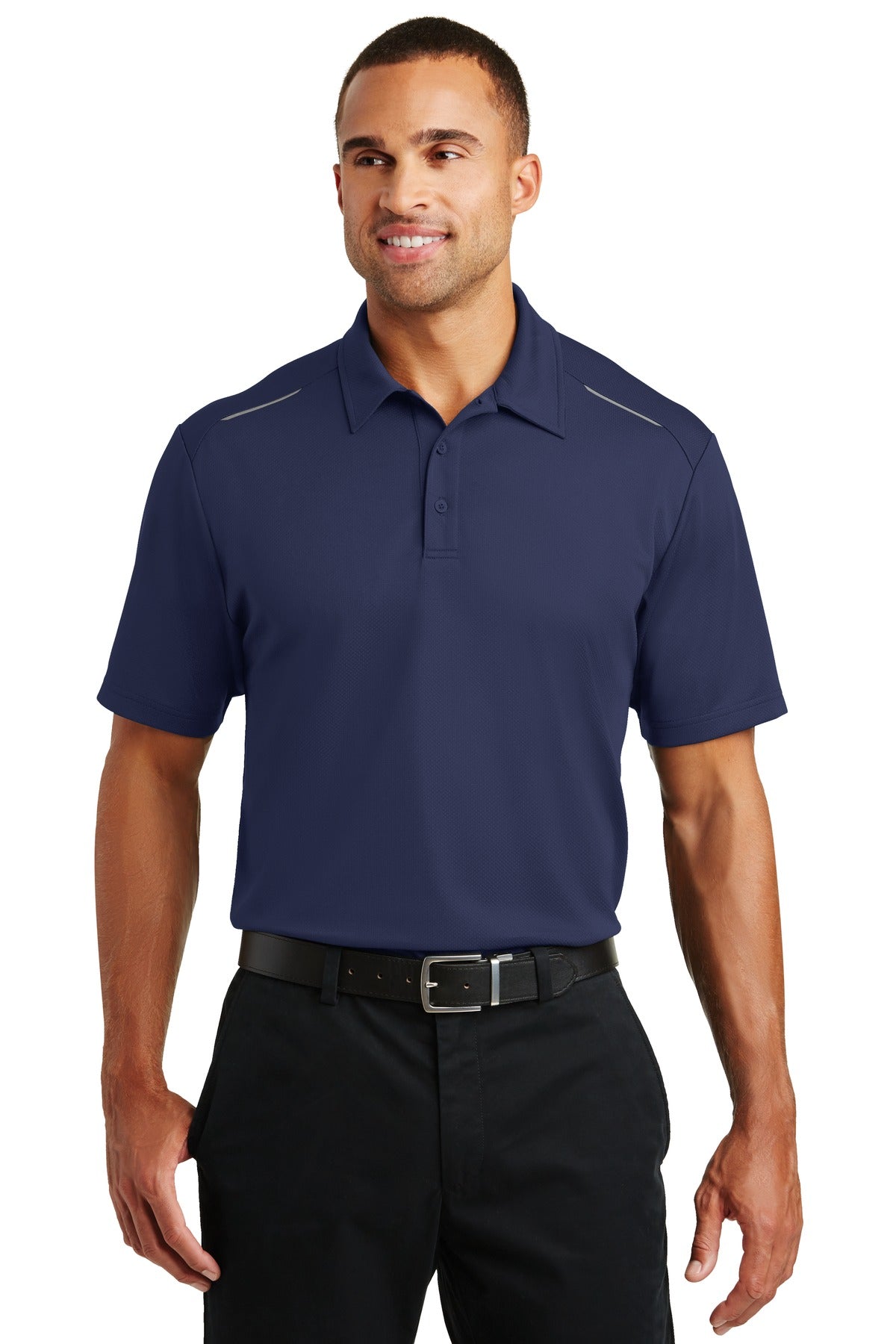 Port Authority Men's Pinpoint Mesh Polo. K580 Mens Apparel Shirts & Tops