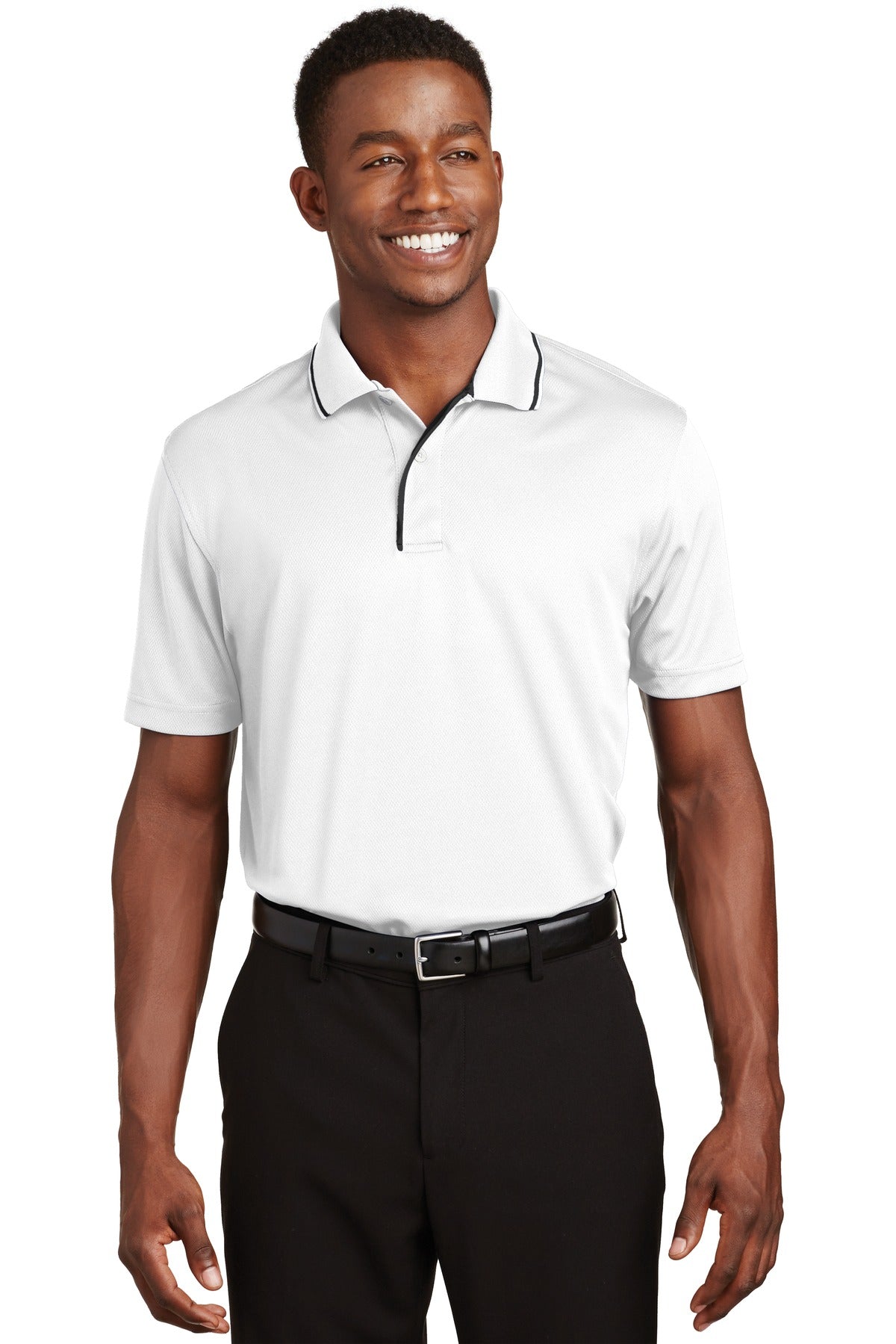Sport-Tek Men's Dri-Mesh Polo with Tipped Collar and Piping Mens Apparel Shirts & Tops