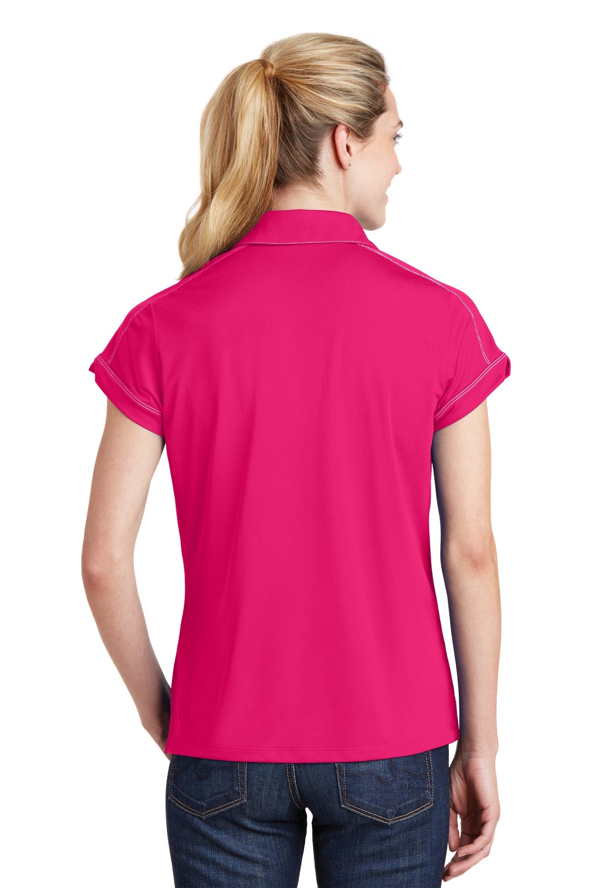 Sport-Tek Women's Contrast Stitch Micropique Sport-Wick Polo LST659 Womens Apparel Shirts & Tops