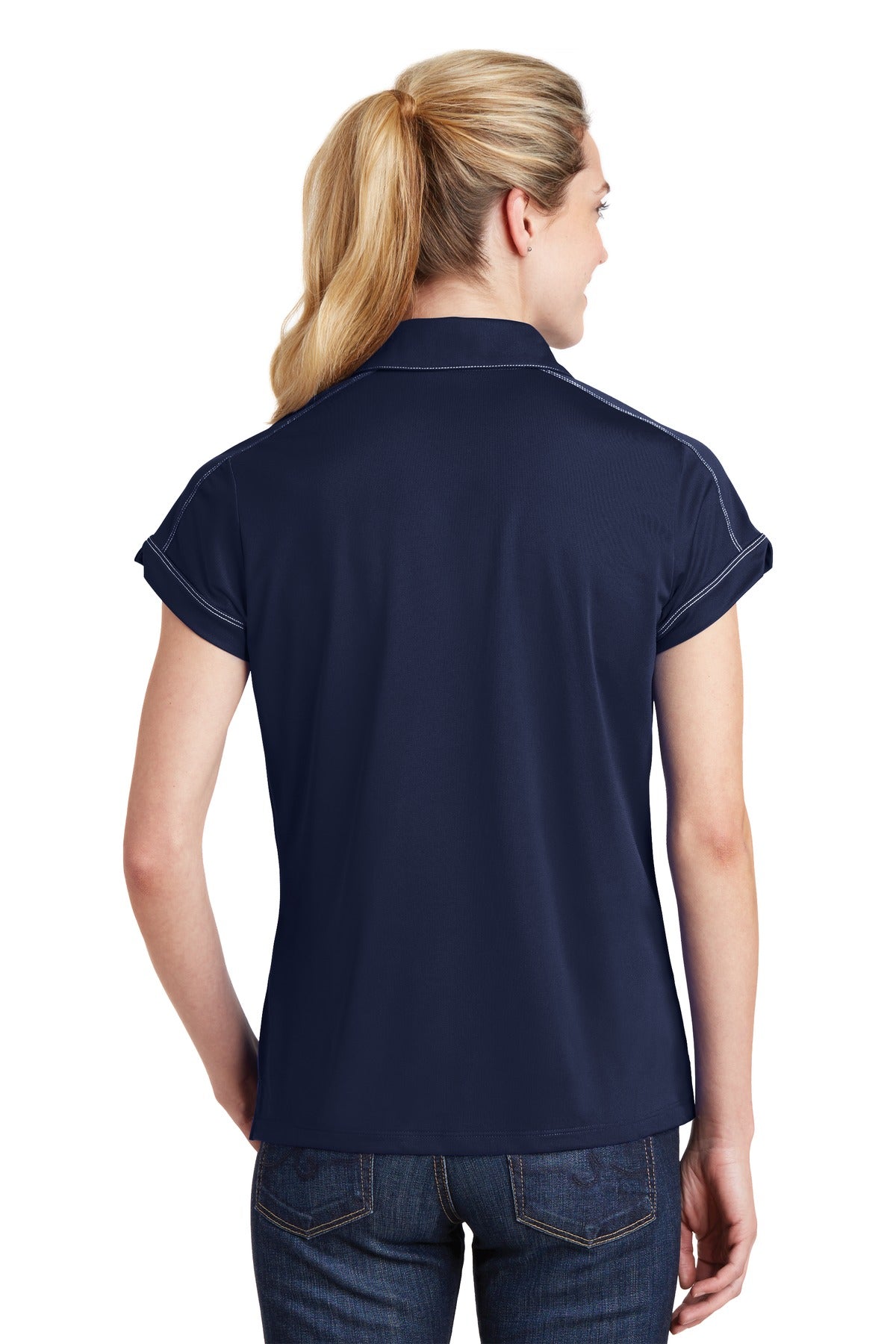 Sport-Tek Women's Contrast Stitch Micropique Sport-Wick Polo LST659 Womens Apparel Shirts & Tops