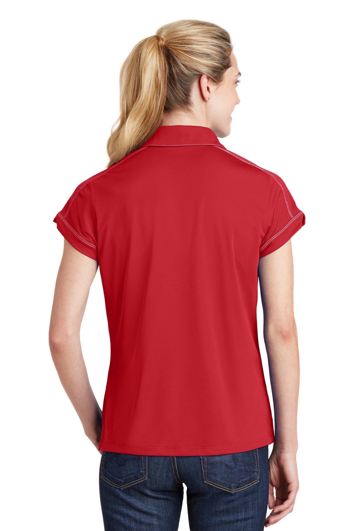 Sport-Tek Women's Contrast Stitch Micropique Sport-Wick Polo LST659 Womens Apparel Shirts & Tops