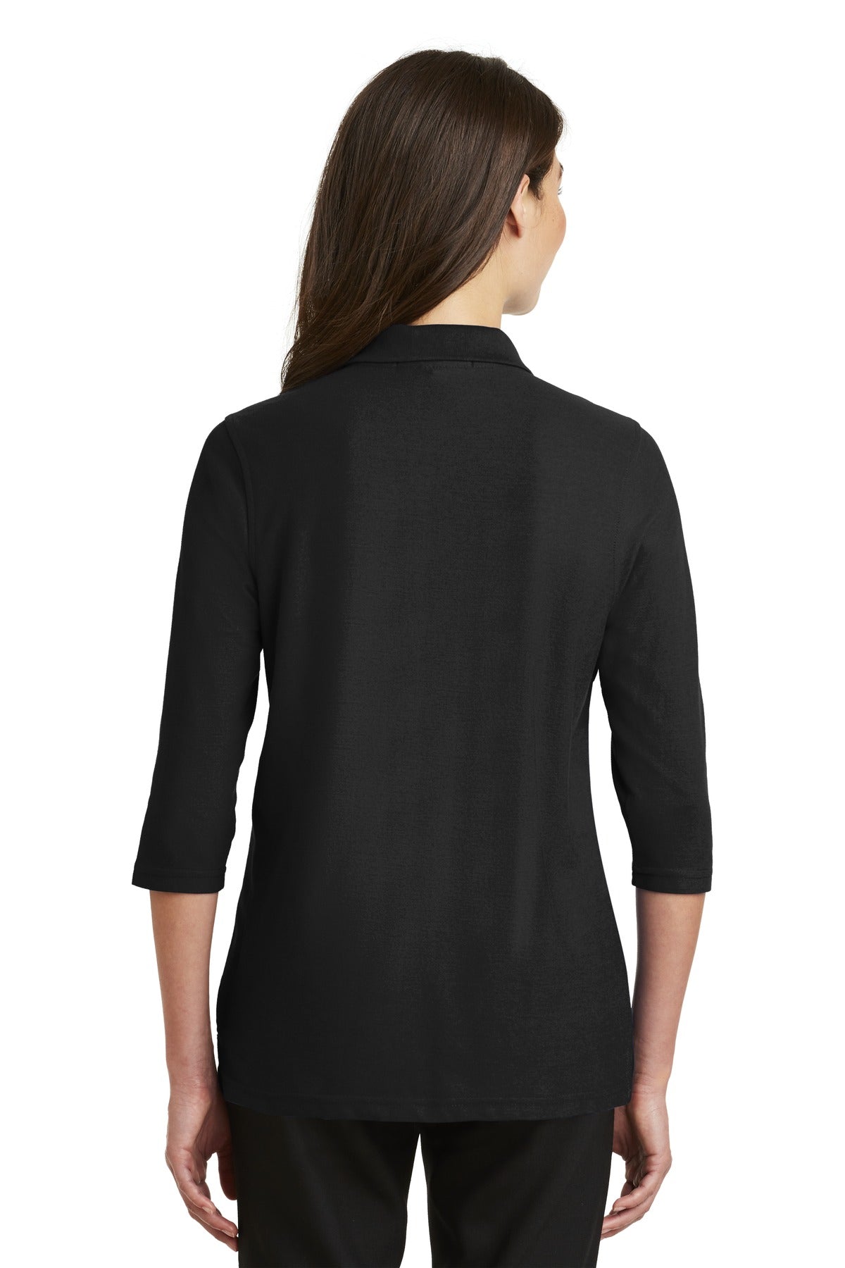 Port Authority Ladies Silk Touch 3/4-Sleeve Polo. L562 Womens Apparel Shirts & Tops
