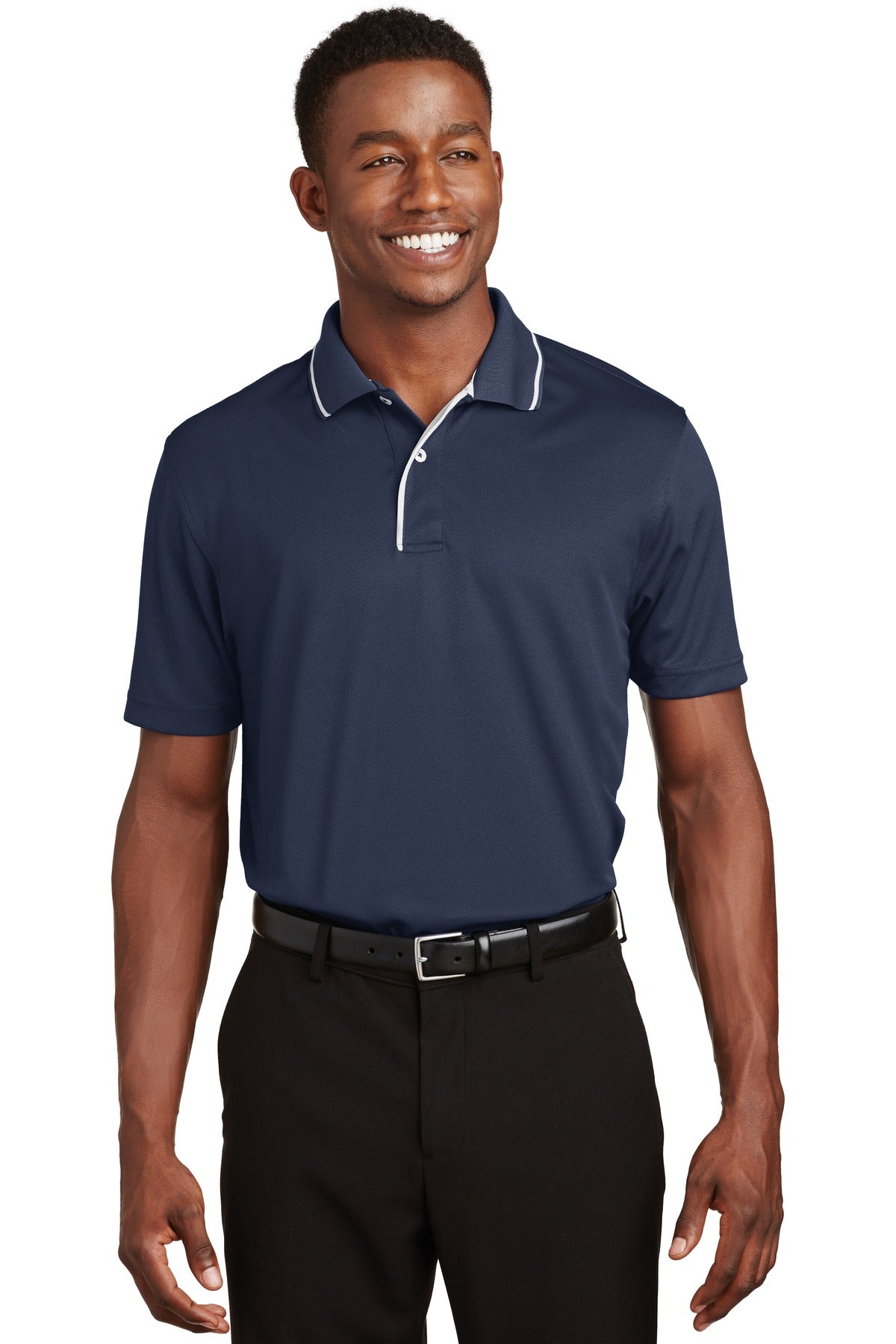 Sport-Tek Men's Dri-Mesh Polo with Tipped Collar and Piping Mens Apparel Shirts & Tops