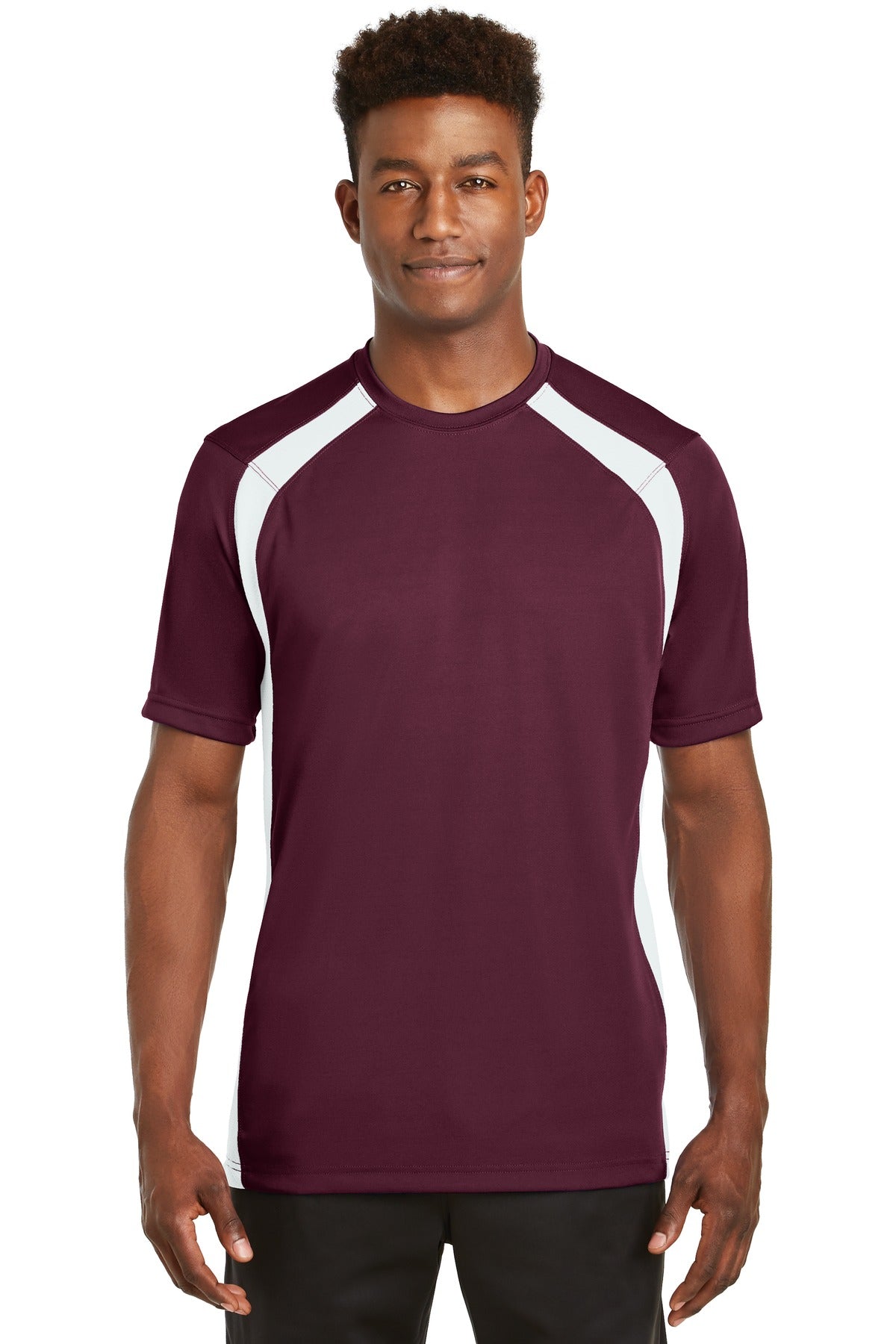 Sport-Tek Men's Dry Zone Colorblock Crew Mens Apparel Shirts & Tops