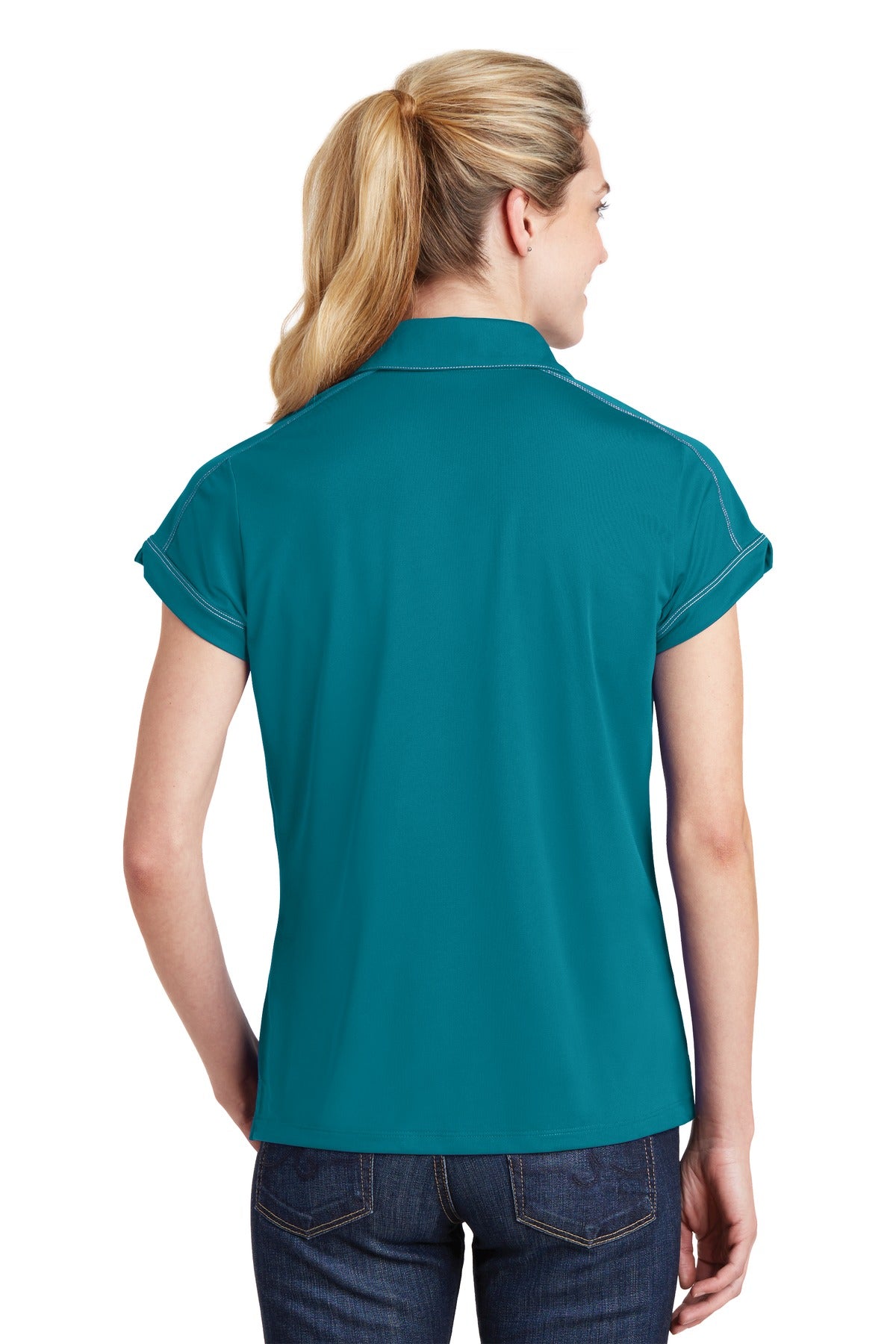 Sport-Tek Women's Contrast Stitch Micropique Sport-Wick Polo LST659 Womens Apparel Shirts & Tops