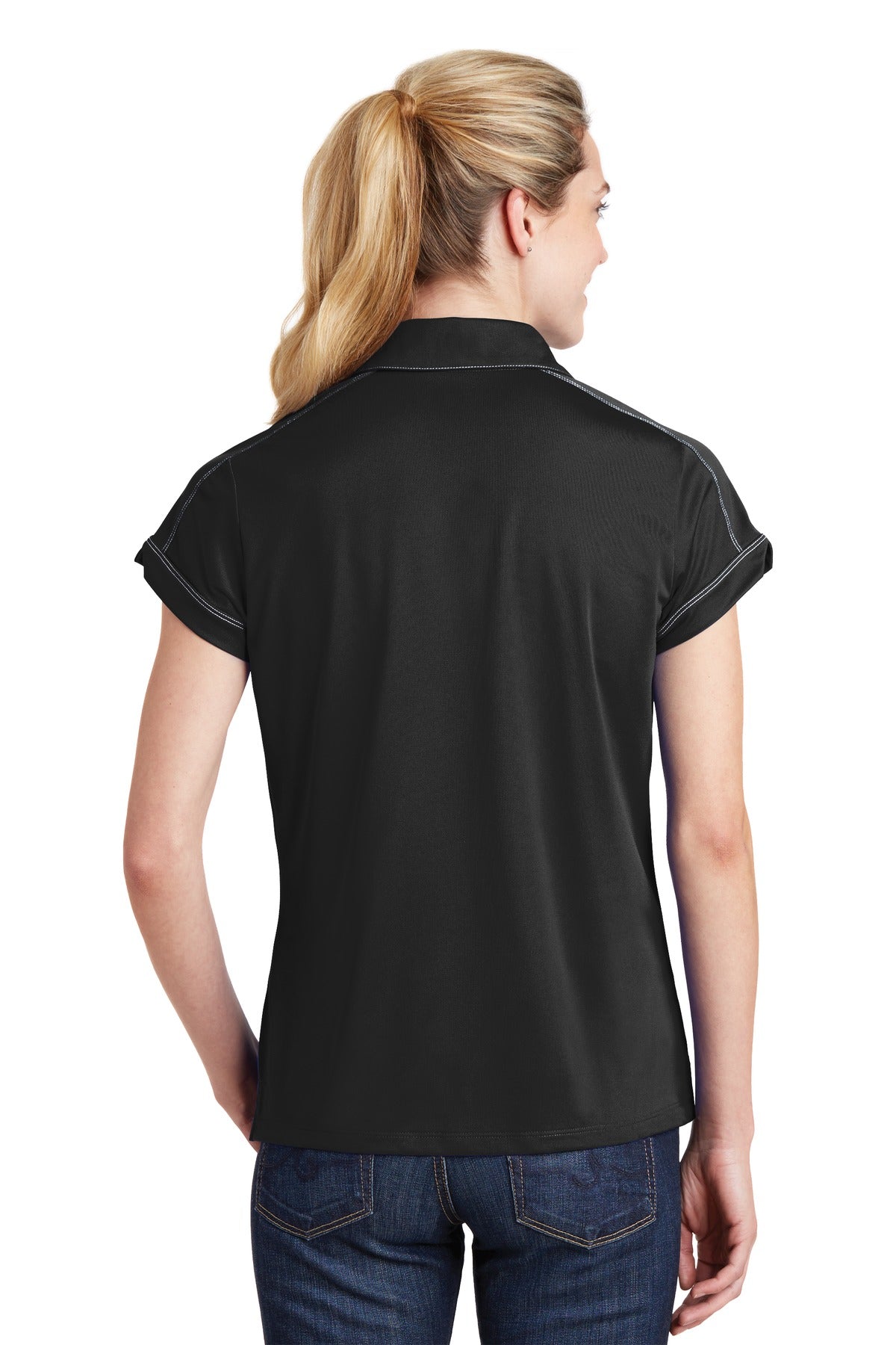 Sport-Tek Women's Contrast Stitch Micropique Sport-Wick Polo LST659 Womens Apparel Shirts & Tops
