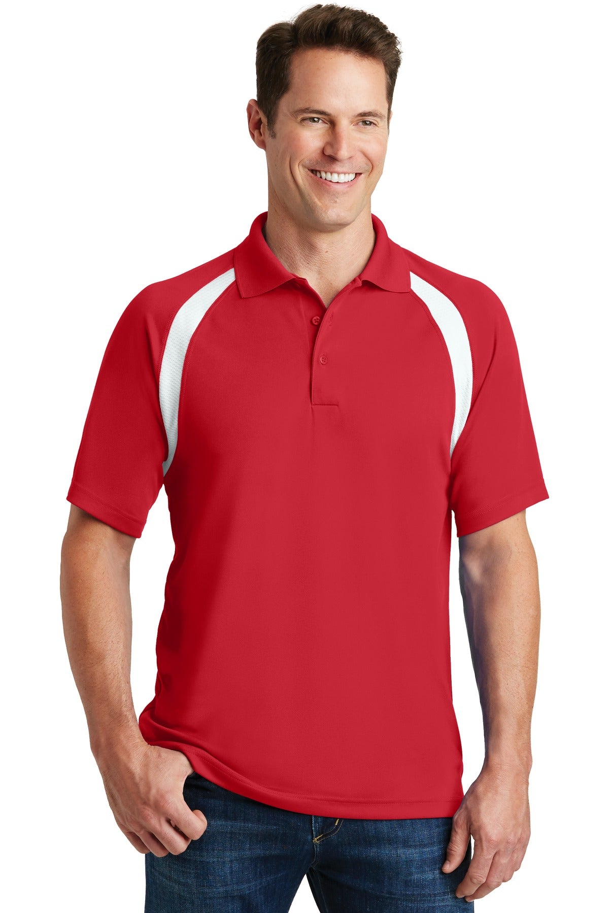 Sport-Tek Men's Dry Zone Colorblock Raglan Polo Mens Apparel Shirts & Tops