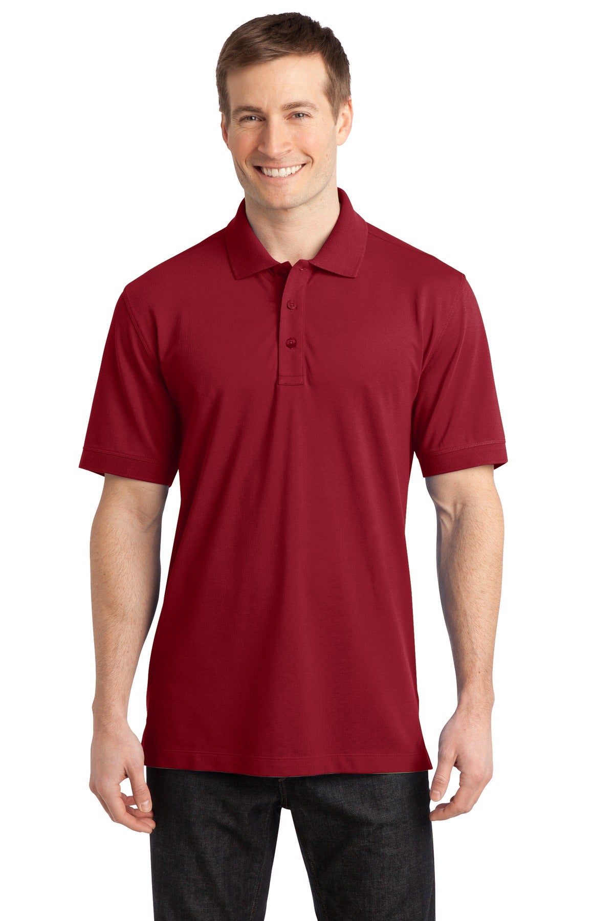 Port Authority Men's Stretch Pique Polo. K555 Mens Apparel Shirts & Tops