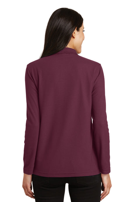 Port Authority Ladies Silk Touch Long Sleeve Polo. L500LS Womens Apparel Shirts & Tops