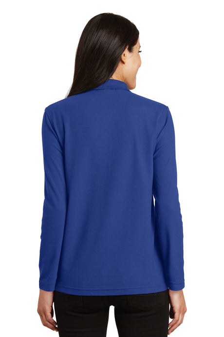 Port Authority Ladies Silk Touch Long Sleeve Polo. L500LS Womens Apparel Shirts & Tops