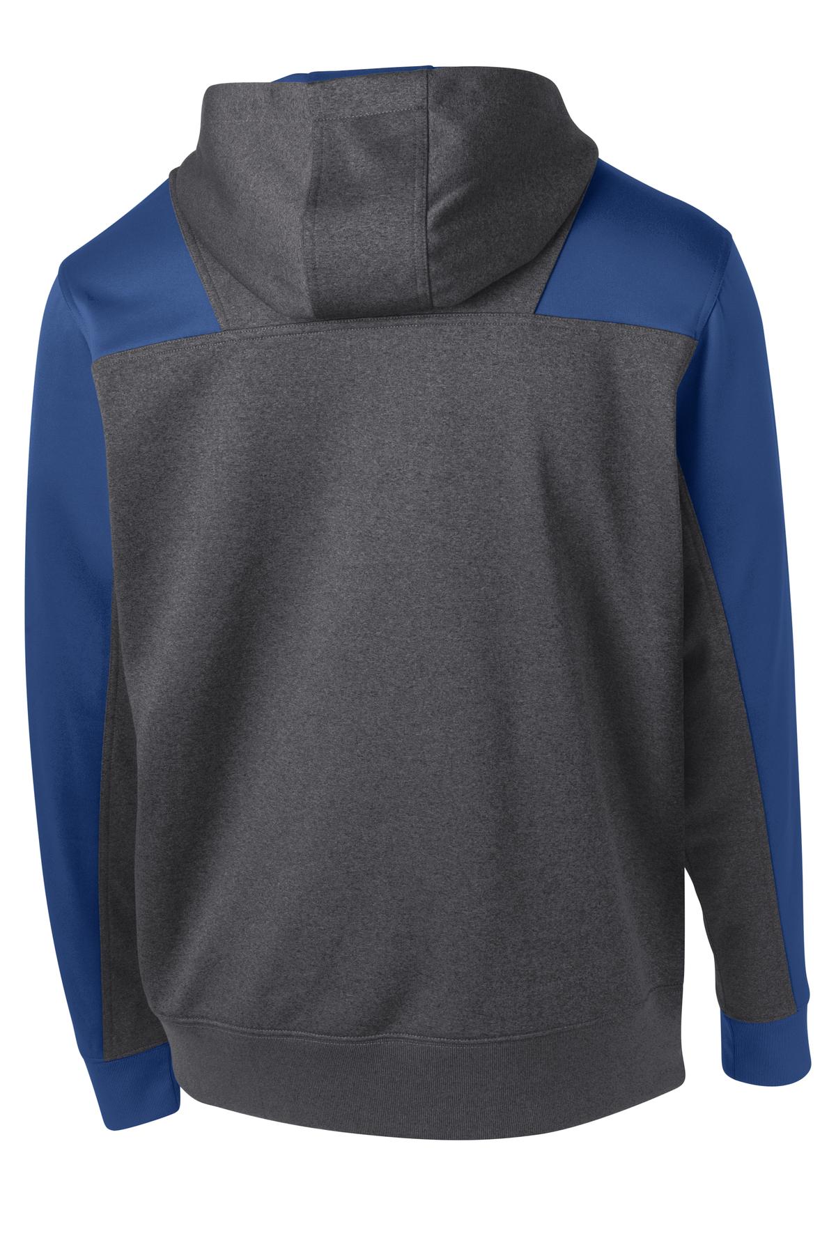 Sport-Tek Men's Tech Fleece Colorblock 1/4-Zip Hooded Sweatshirt Mens Apparel Sweatshirts & Fleece