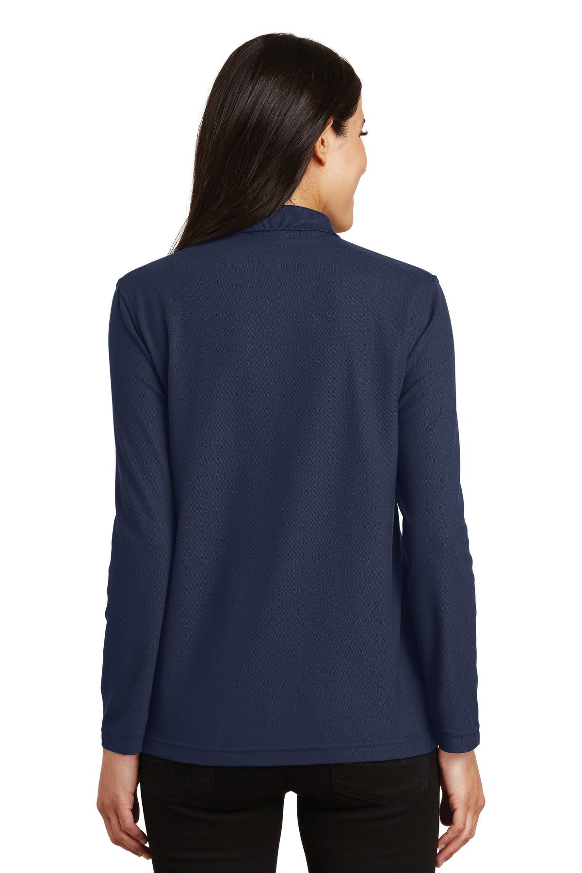 Port Authority Ladies Silk Touch Long Sleeve Polo. L500LS Womens Apparel Shirts & Tops