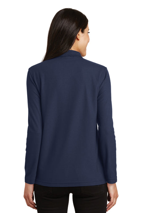 Port Authority Ladies Silk Touch Long Sleeve Polo. L500LS Womens Apparel Shirts & Tops