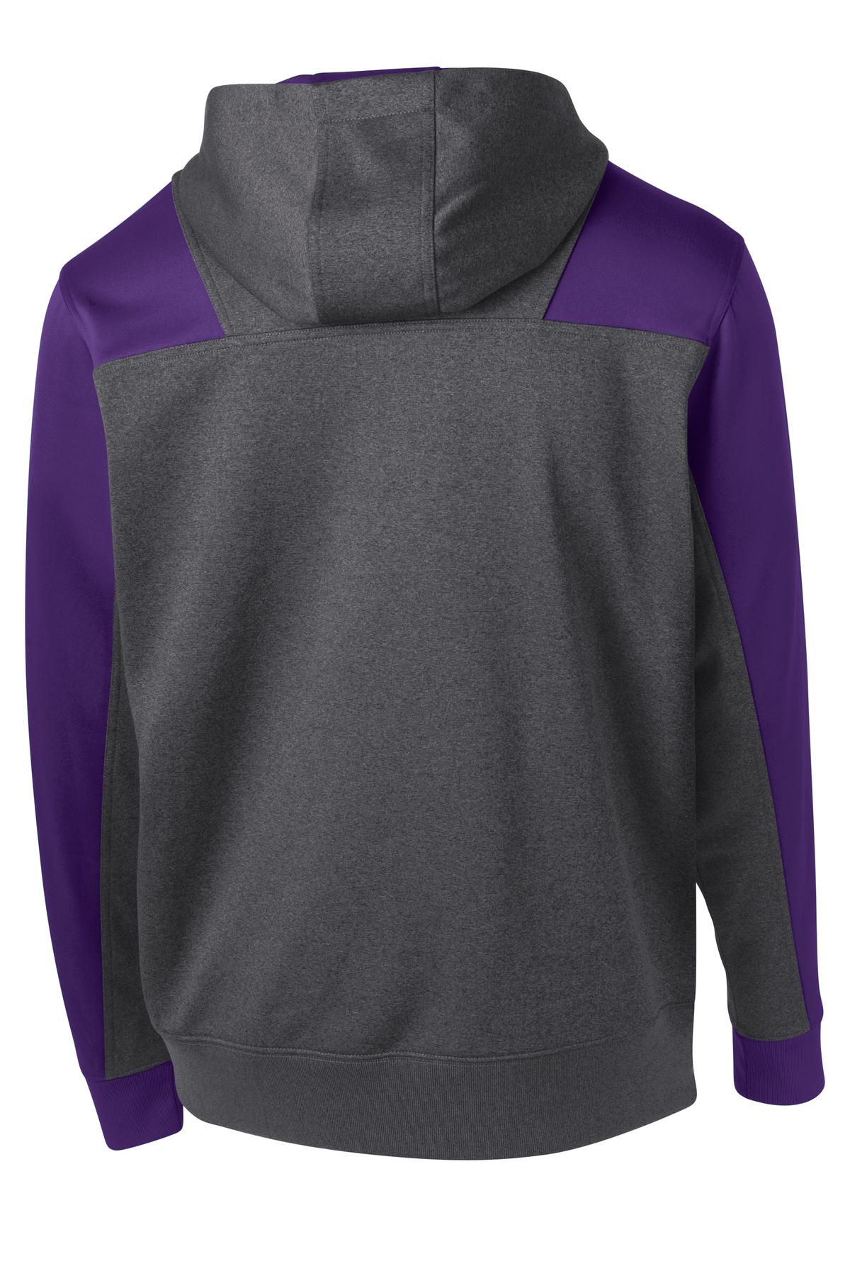 Sport-Tek Men's Tech Fleece Colorblock 1/4-Zip Hooded Sweatshirt Mens Apparel Sweatshirts & Fleece