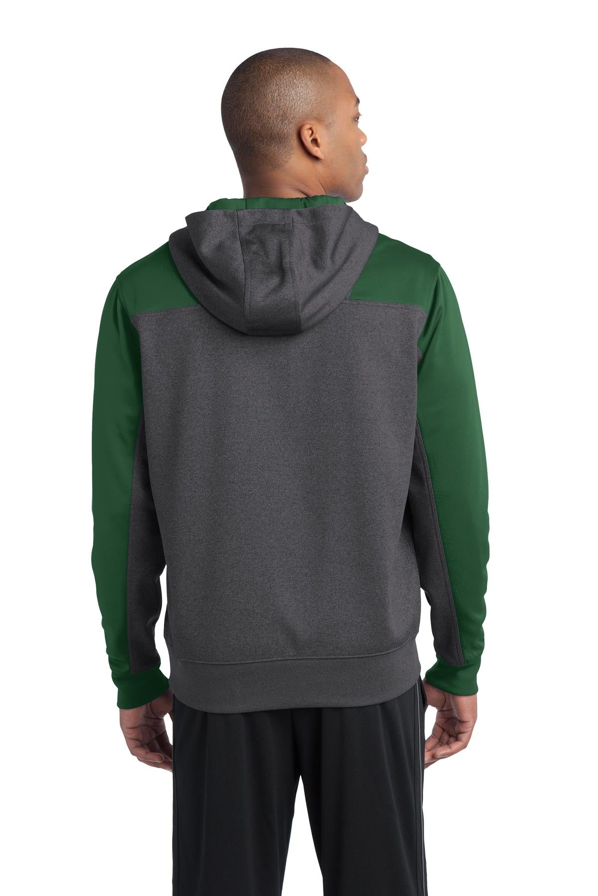 Sport-Tek Men's Tech Fleece Colorblock 1/4-Zip Hooded Sweatshirt Mens Apparel Sweatshirts & Fleece