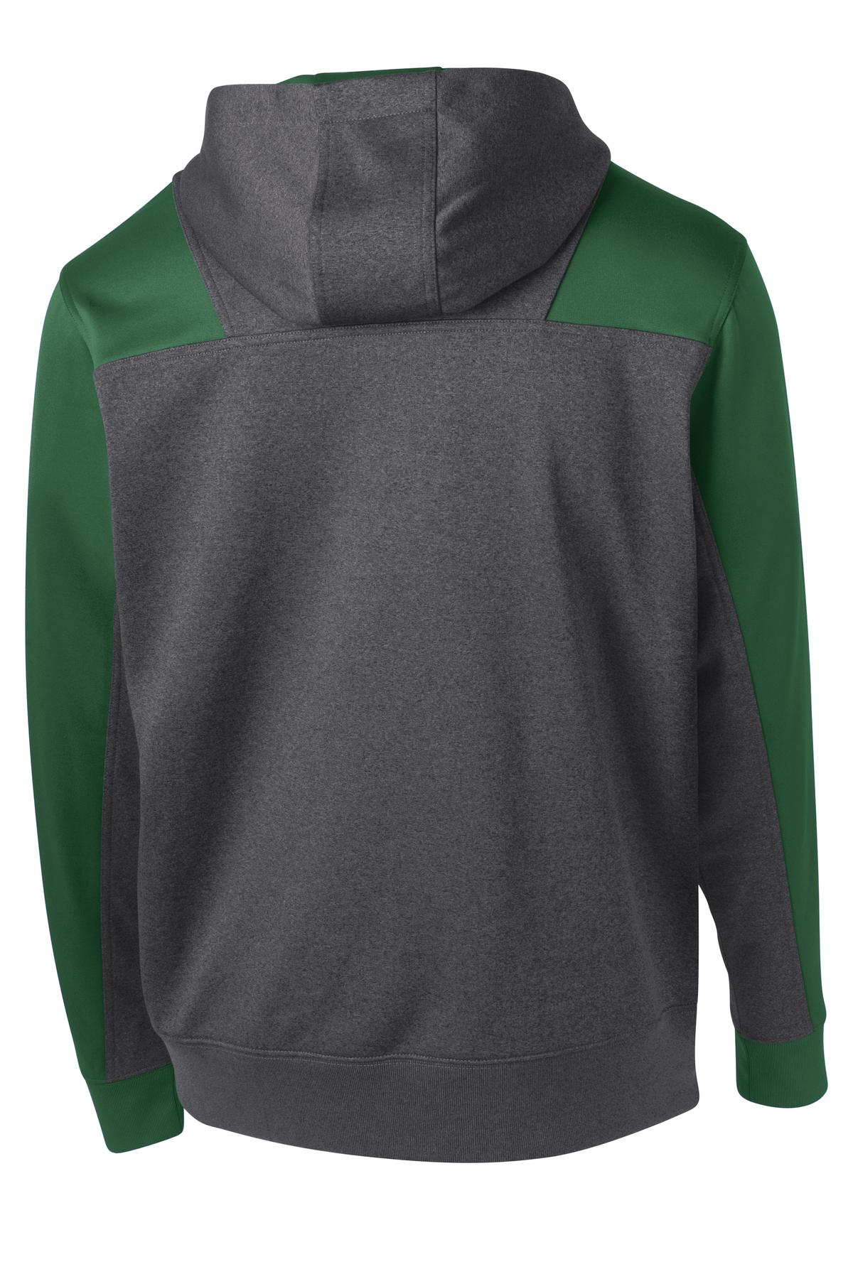 Sport-Tek Men's Tech Fleece Colorblock 1/4-Zip Hooded Sweatshirt Mens Apparel Sweatshirts & Fleece