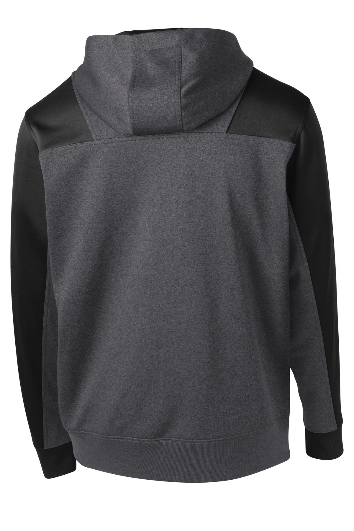 Sport-Tek Men's Tech Fleece Colorblock 1/4-Zip Hooded Sweatshirt Mens Apparel Sweatshirts & Fleece