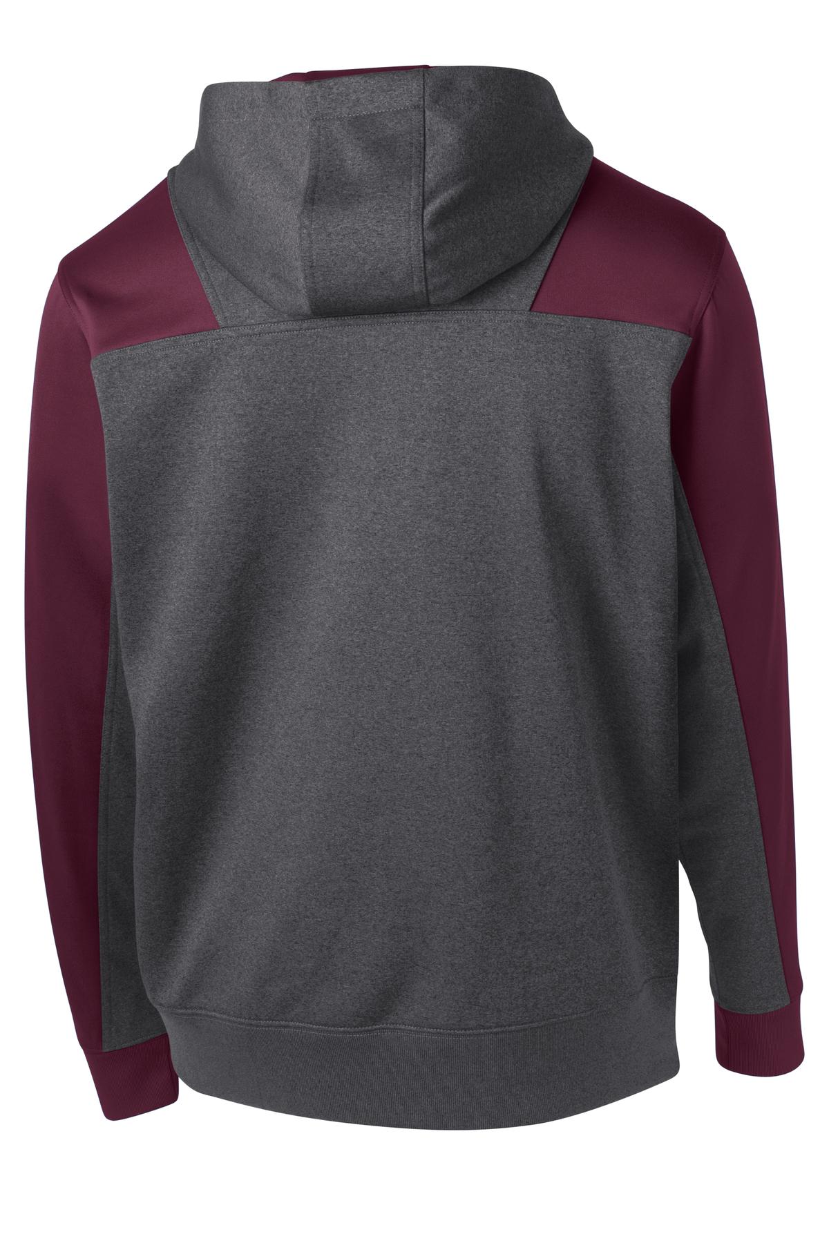 Sport-Tek Men's Tech Fleece Colorblock 1/4-Zip Hooded Sweatshirt Mens Apparel Sweatshirts & Fleece