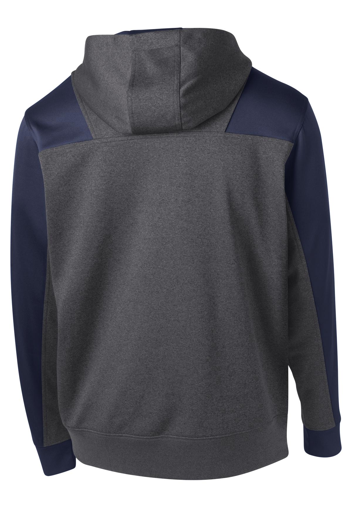 Sport-Tek Men's Tech Fleece Colorblock 1/4-Zip Hooded Sweatshirt Mens Apparel Sweatshirts & Fleece
