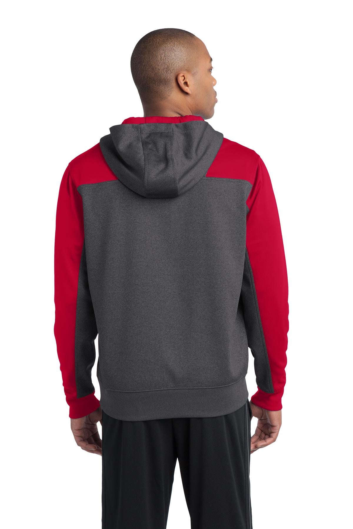 Sport-Tek Men's Tech Fleece Colorblock 1/4-Zip Hooded Sweatshirt Mens Apparel Sweatshirts & Fleece