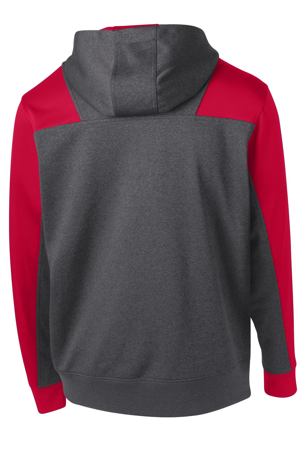 Sport-Tek Men's Tech Fleece Colorblock 1/4-Zip Hooded Sweatshirt Mens Apparel Sweatshirts & Fleece