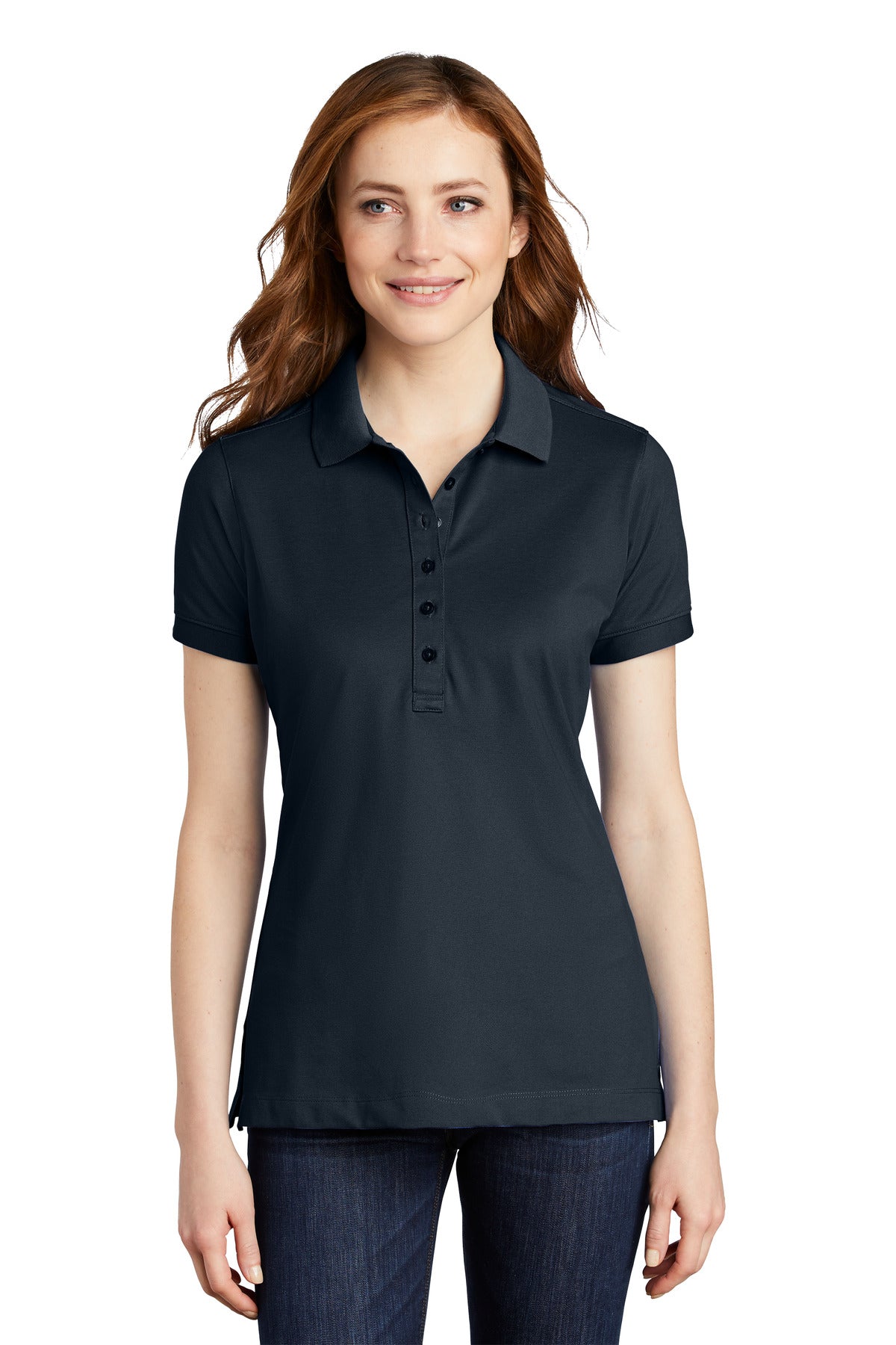 Port Authority Ladies Stretch Pique Polo. L555 Womens Apparel Shirts & Tops
