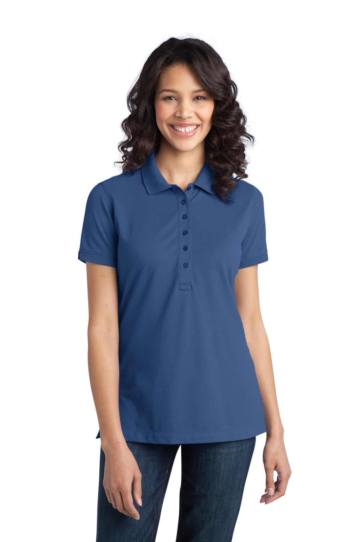 Port Authority Ladies Stretch Pique Polo. L555 Womens Apparel Shirts & Tops