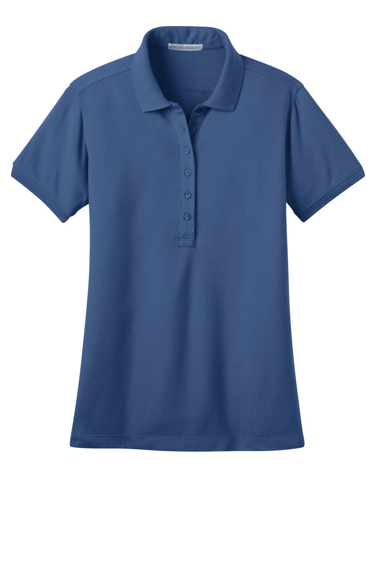 Port Authority Ladies Stretch Pique Polo. L555 Womens Apparel Shirts & Tops