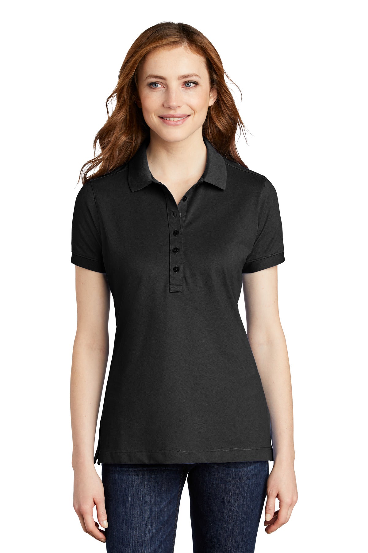 Port Authority Ladies Stretch Pique Polo. L555 Womens Apparel Shirts & Tops