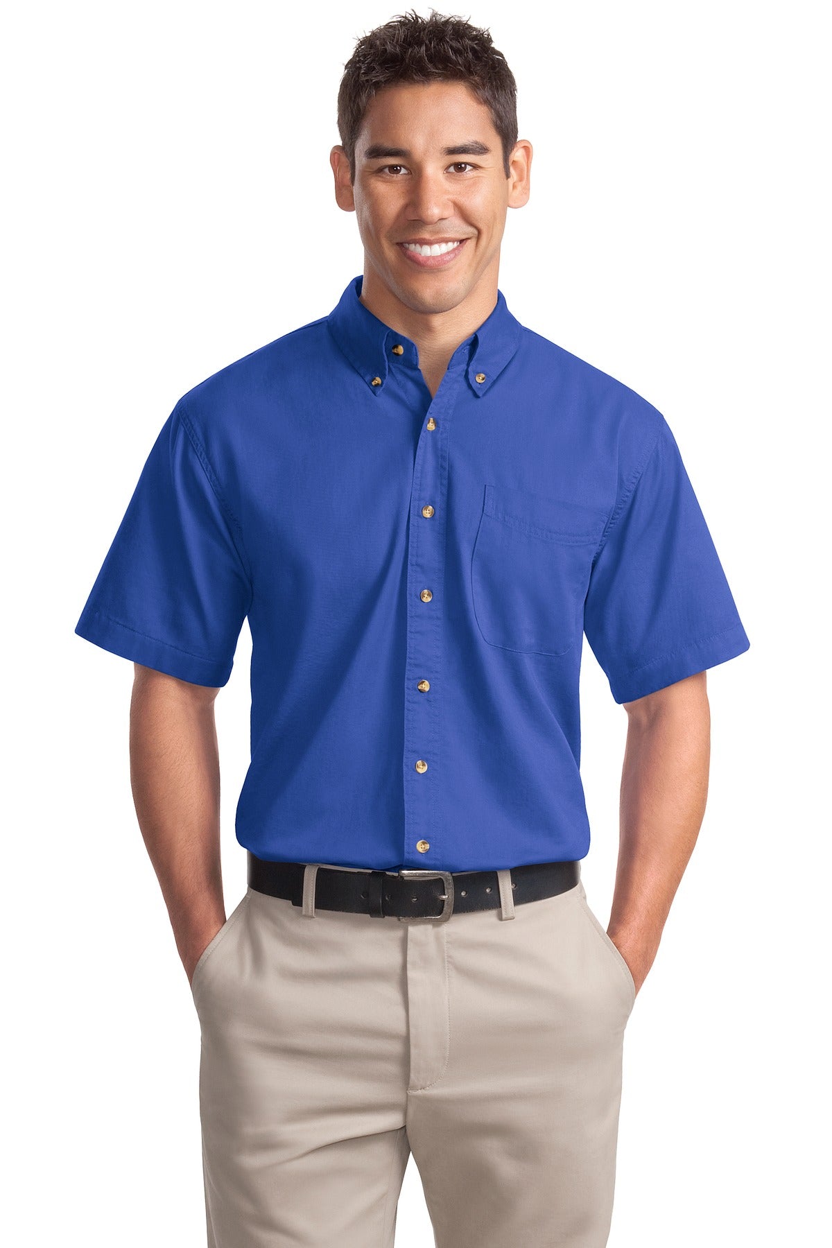 Port Authority Men's Short Sleeve Twill Shirt. S500T Mens Apparel Shirts & Tops
