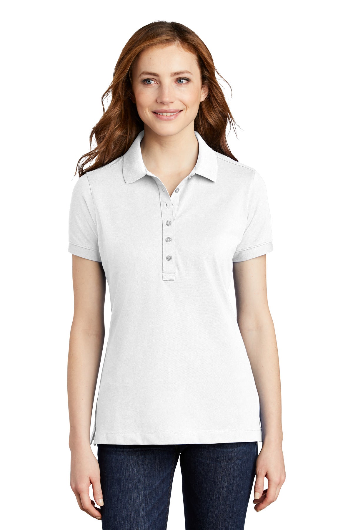 Port Authority Ladies Stretch Pique Polo. L555 Womens Apparel Shirts & Tops