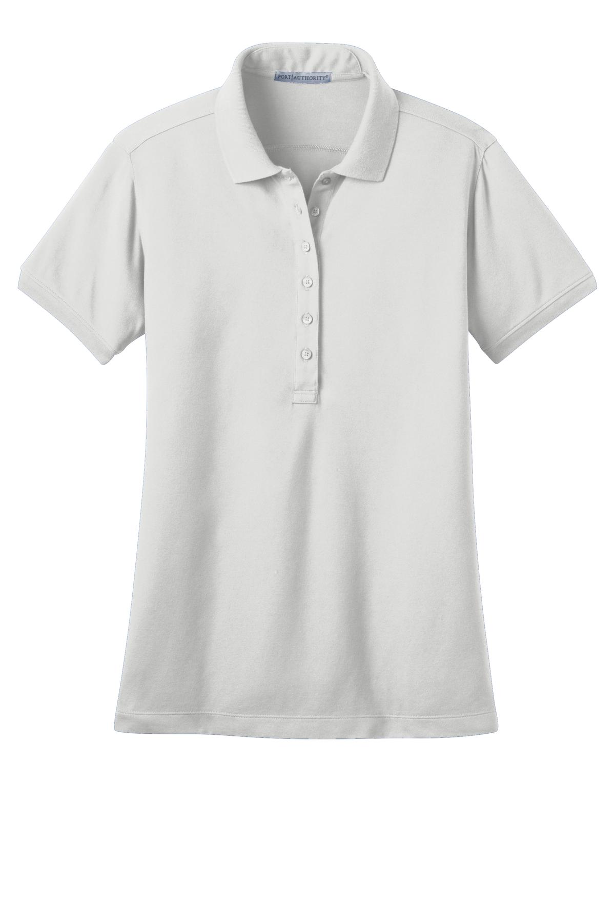 Port Authority Ladies Stretch Pique Polo. L555 Womens Apparel Shirts & Tops