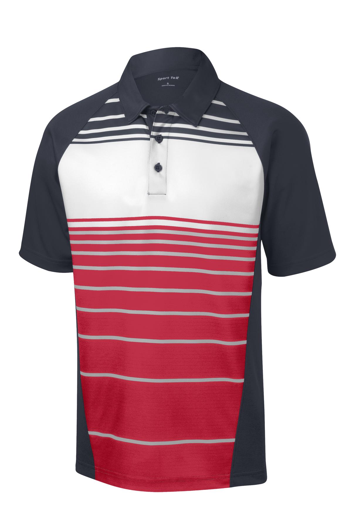 Sport-Tek Men's Dry Zone Sublimated Stripe Polo Mens Apparel Shirts & Tops