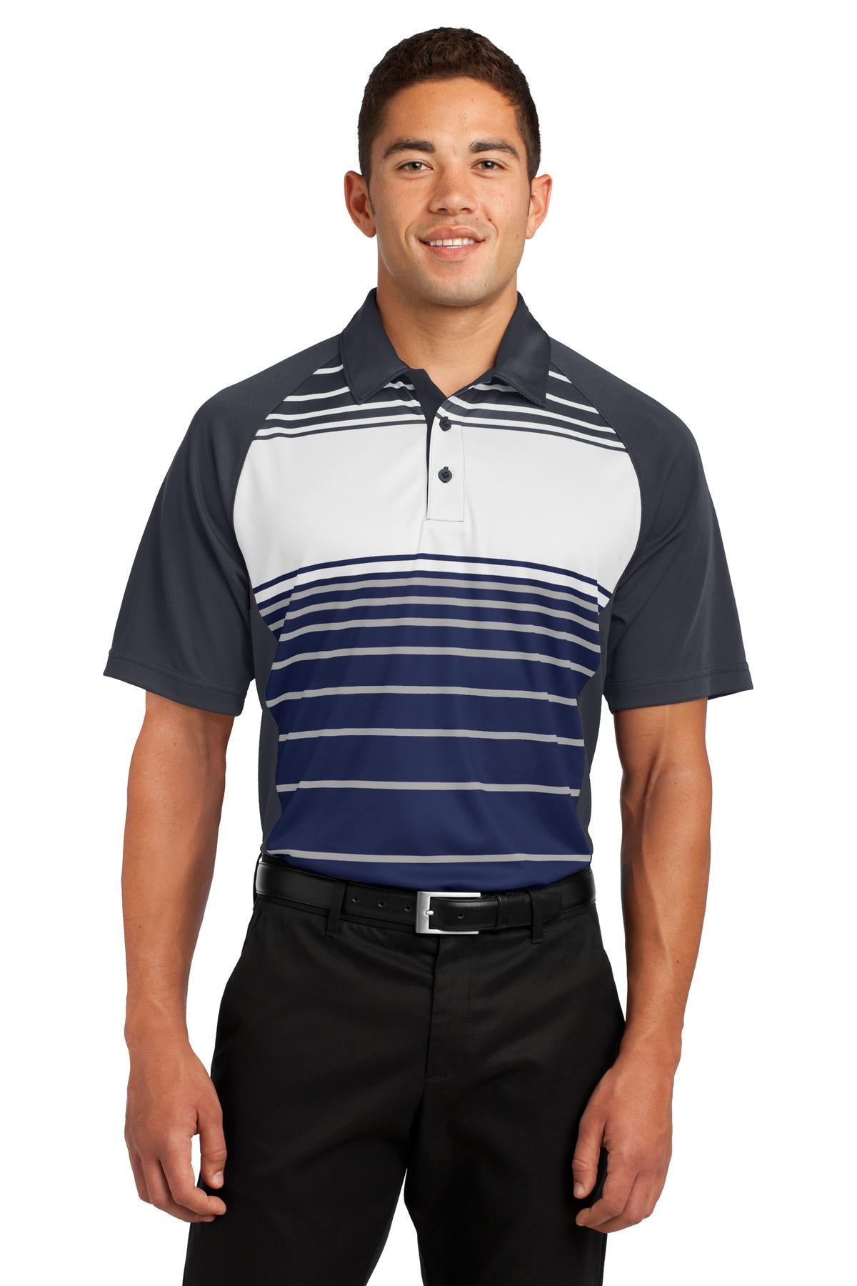 Sport-Tek Men's Dry Zone Sublimated Stripe Polo Mens Apparel Shirts & Tops