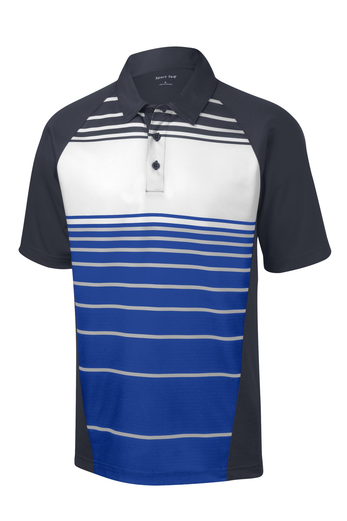Sport-Tek Men's Dry Zone Sublimated Stripe Polo Mens Apparel Shirts & Tops