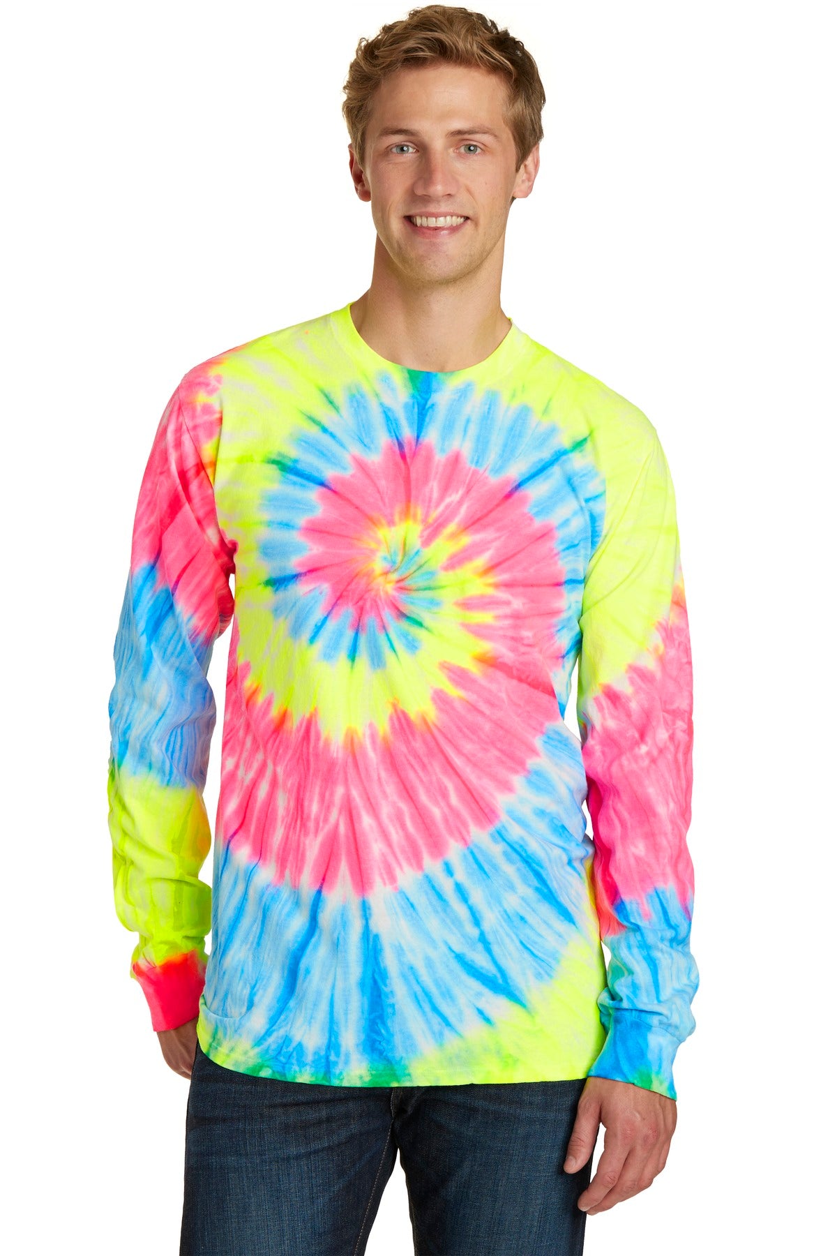 Port & Company Men's Tie-Dye Long Sleeve Tee Mens Apparel Shirts & Tops