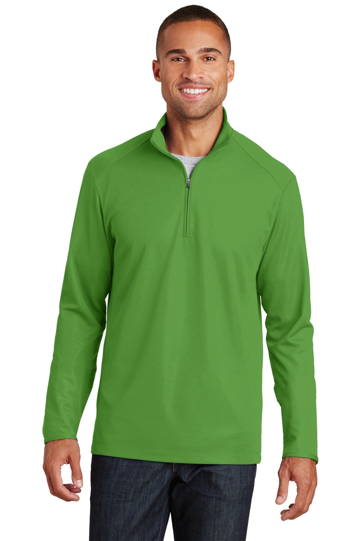 Port Authority Men's Pinpoint Mesh 1/2-Zip. K806 Mens Apparel Sweatshirts & Fleece